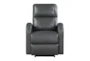 Cruz Grey Faux Leather Power Recliner - Front