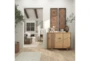47"Modern Light Wash Geometric Carve Demilune 4 Door Cabinet - Room
