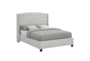 Farrah II Dove King Upholstered Panel Bed - Signature