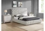 Fiona Grey Queen Upholstered Bed - Room
