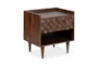 Lucian Brown 1-Drawer Nightstand - Side