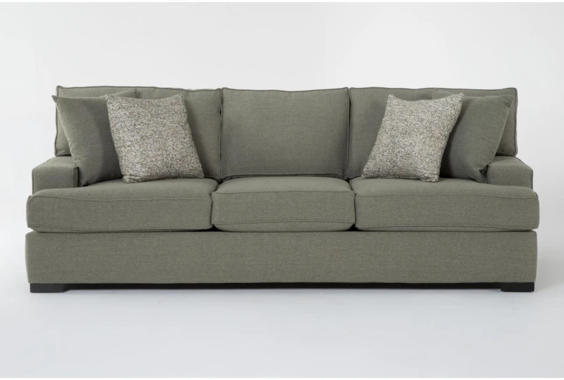 Arliss Foam 93" Green Weave Sofa - 360
