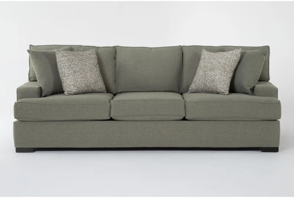 Arliss Foam 93" Green Weave Sofa