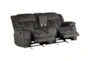 Magnus Brown 79" Reclining Console Loveseat - Detail