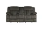 Magnus Brown 79" Reclining Console Loveseat - Front