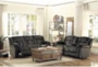 Magnus Brown 79" Reclining Console Loveseat - Room