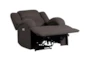 Rosalie Brown Power Recliner With USB - Detail