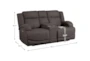 Rosalie Brown 71" Power Reclining Console Loveseat With USB - Detail