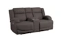 Rosalie Brown 71" Power Reclining Console Loveseat With USB - Signature