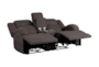 Rosalie Brown 71" Manual Reclining Console Loveseat - Detail