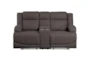 Rosalie Brown 71" Manual Reclining Console Loveseat - Front