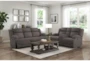 Rosalie Brown 71" Manual Reclining Console Loveseat - Room