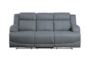 Rosalie Steel Blue 82" Manual Reclining Sofa - Front