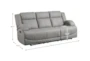 Rosalie Grey 82" Manual Reclining Sofa - Detail