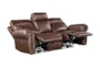 Spivey Brown 83" Power Reclining Sofa With USB - Detail