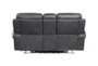 Spivey Grey 75" Power Reclining Console Loveseat With USB - Back