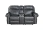 Spivey Grey 75" Power Reclining Console Loveseat With USB - Front