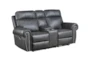 Spivey Grey 75" Power Reclining Console Loveseat With USB - Signature