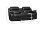 Cameron Black 78" Reclining Console Loveseat - Detail