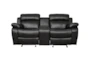 Cameron Black 78" Reclining Console Loveseat - Front