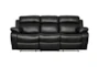 Cameron Black 87" Reclining Sofa With Dropdown Tray - Front