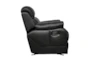 Cameron Black 87" Reclining Sofa With Dropdown Tray - Side
