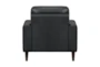 Anslee Black Leather Arm Chair - Back