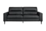 Anslee Black 76" Leather Sofa - Front