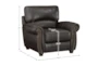 Sidney Dark Brown Leather Arm Chair - Detail