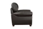 Sidney Dark Brown Leather Arm Chair - Side