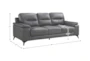 Carmel Dark Grey 89" Leather Sofa - Detail