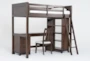 Jacob II Twin Wood Loft Bed with Bookcase, Desk, Chair & Chest - Side