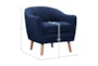 Kyrie Blue Accent Chair - Detail