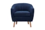 Kyrie Blue Accent Chair - Front