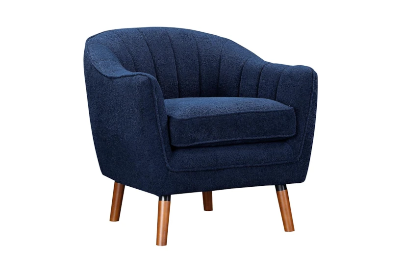 Kyrie Blue Accent Chair - 360