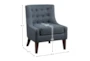 Flett Blue Accent Chair - Detail
