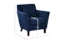 Verona Navy Blue Accent Chair - Detail