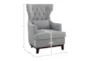 Lapis Light Grey Accent Chair - Detail