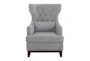 Lapis Light Grey Accent Chair - Front