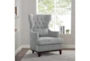 Lapis Light Grey Accent Chair - Room
