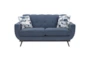 Olympia Blue 70" Loveseat - Front