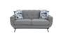 Olympia Grey 70" Loveseat - Front