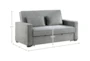 Fargo Grey 72" Convertible Sleeper Sofa Bed - Detail