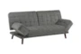 Dunstan Dark Grey 80" Convertible Sleeper Sofa Bed - Detail