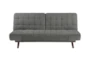 Dunstan Dark Grey 80" Convertible Sleeper Sofa Bed - Front