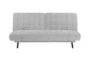 Dunstan Silver Grey 80" Convertible Sleeper Sofa Bed - Front