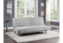 Dunstan Silver Grey 80" Convertible Sleeper Sofa Bed - Room