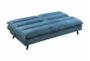 Discus Blue 75" Convertible Sleeper Sofa Bed - Sleeper