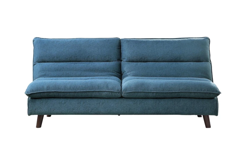 Discus Blue 75" Convertible Sleeper Sofa Bed - 360