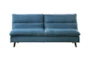 Discus Blue 75" Convertible Sleeper Sofa Bed - Front